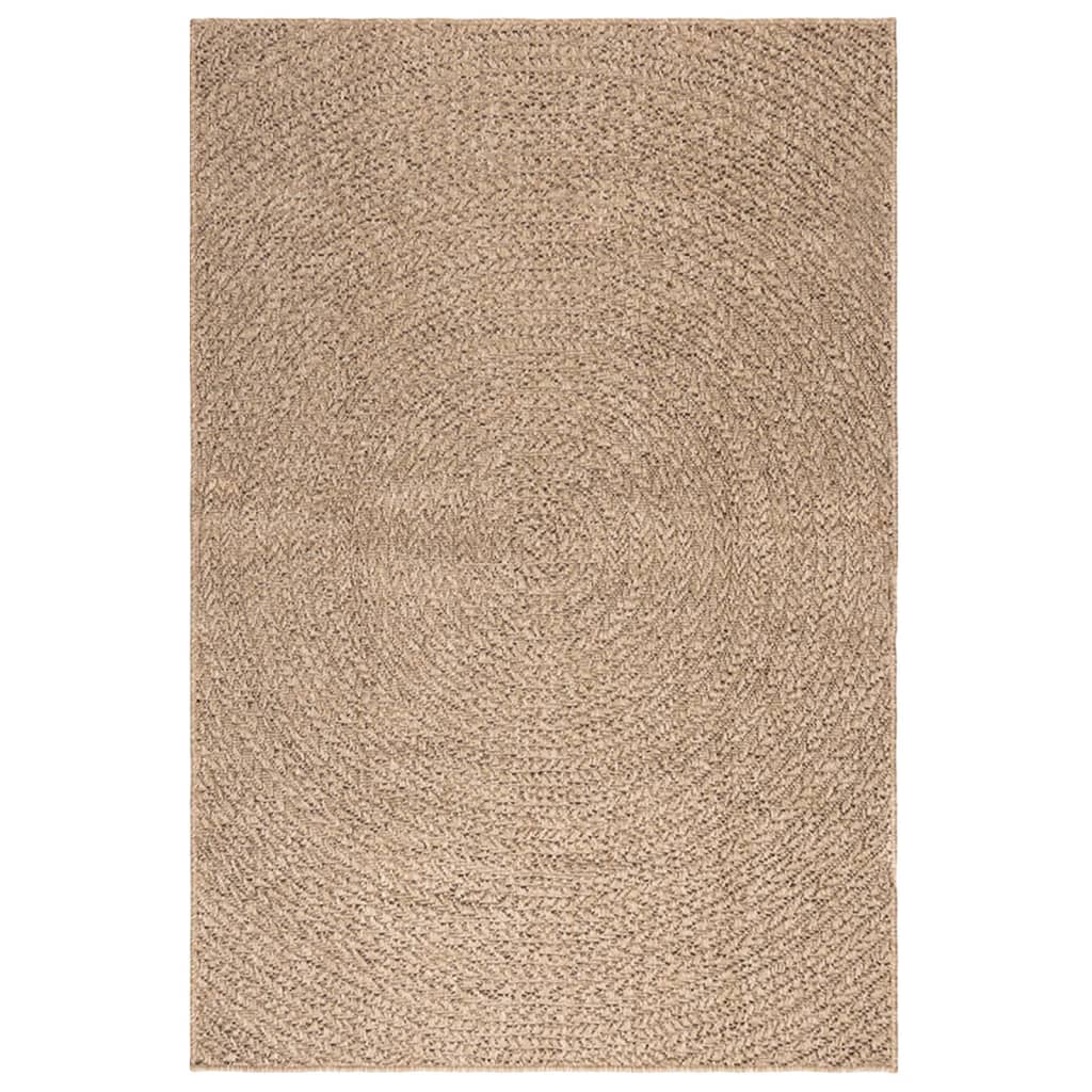 VidaXL Bodenteppich Zizur für drinnen und draußen, 120 x 170 cm, Jute-Optik