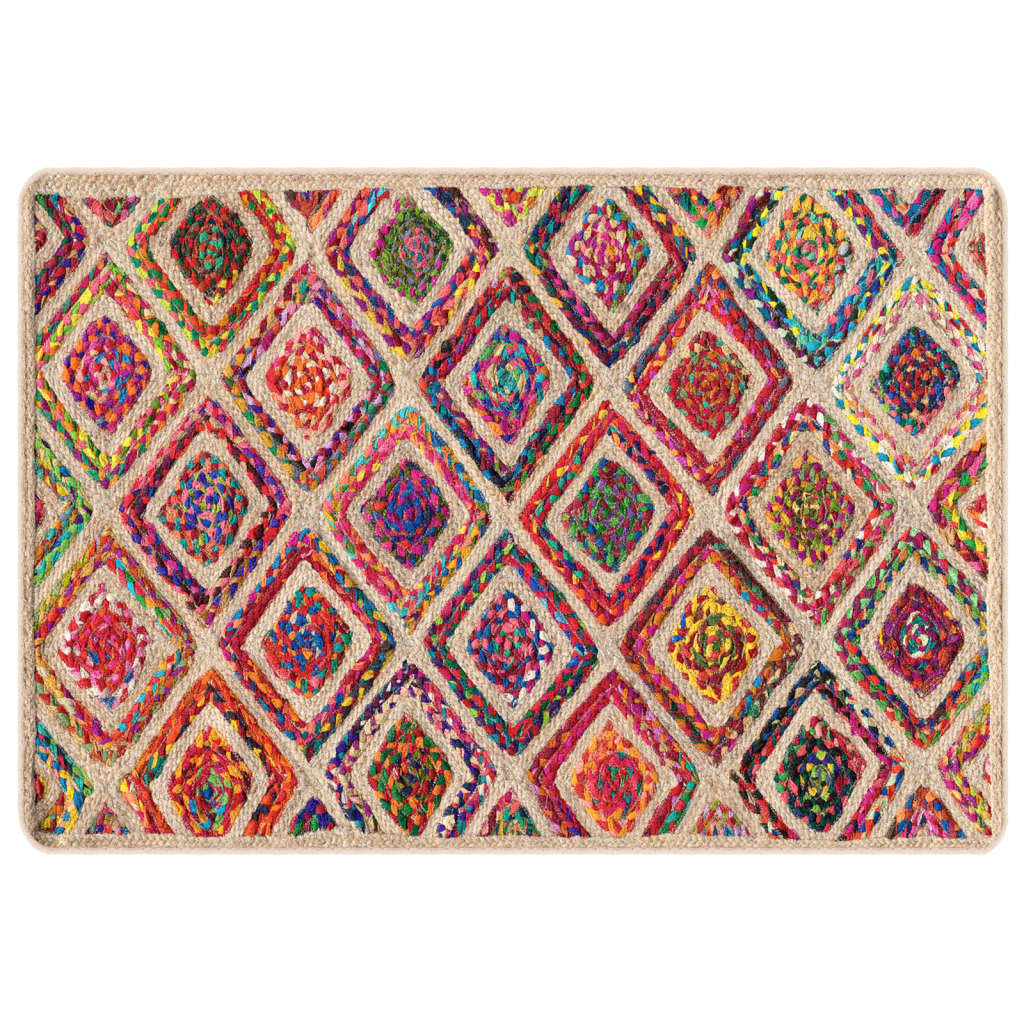 VidaXL Waschbarer, rutschfester Teppich 120x180 cm Mehrfarbig