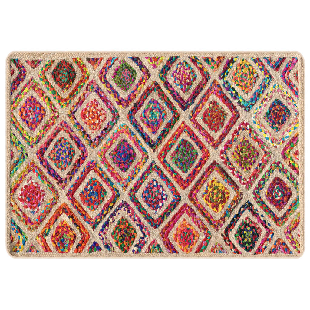 VidaXL Waschbarer, rutschfester Teppich 160x230 cm Mehrfarbig