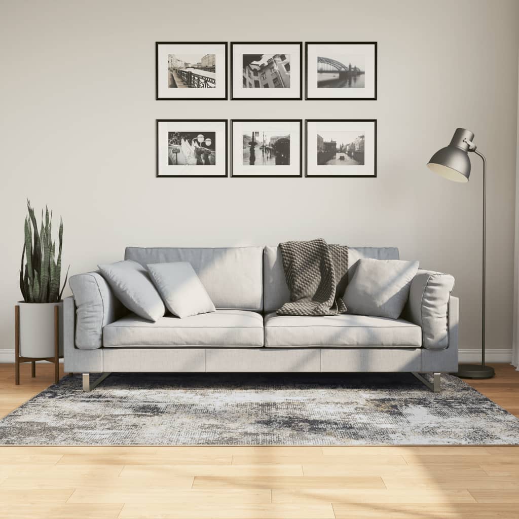 VidaXL Waschbarer, rutschfester Teppich 120x180 cm Mehrfarbig