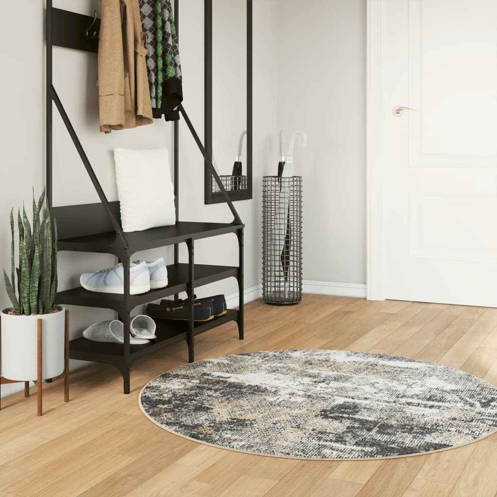 Vidaxl vloerkleed wasbaar ø 120 cm meerkleurig