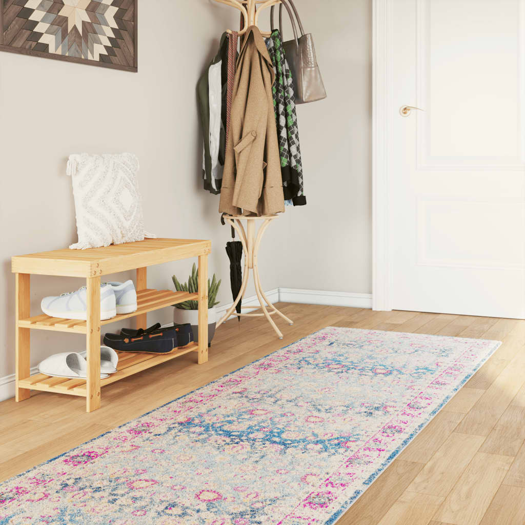 Vidaxl vloerkleed wasbaar 80x300 cm meerkleurig