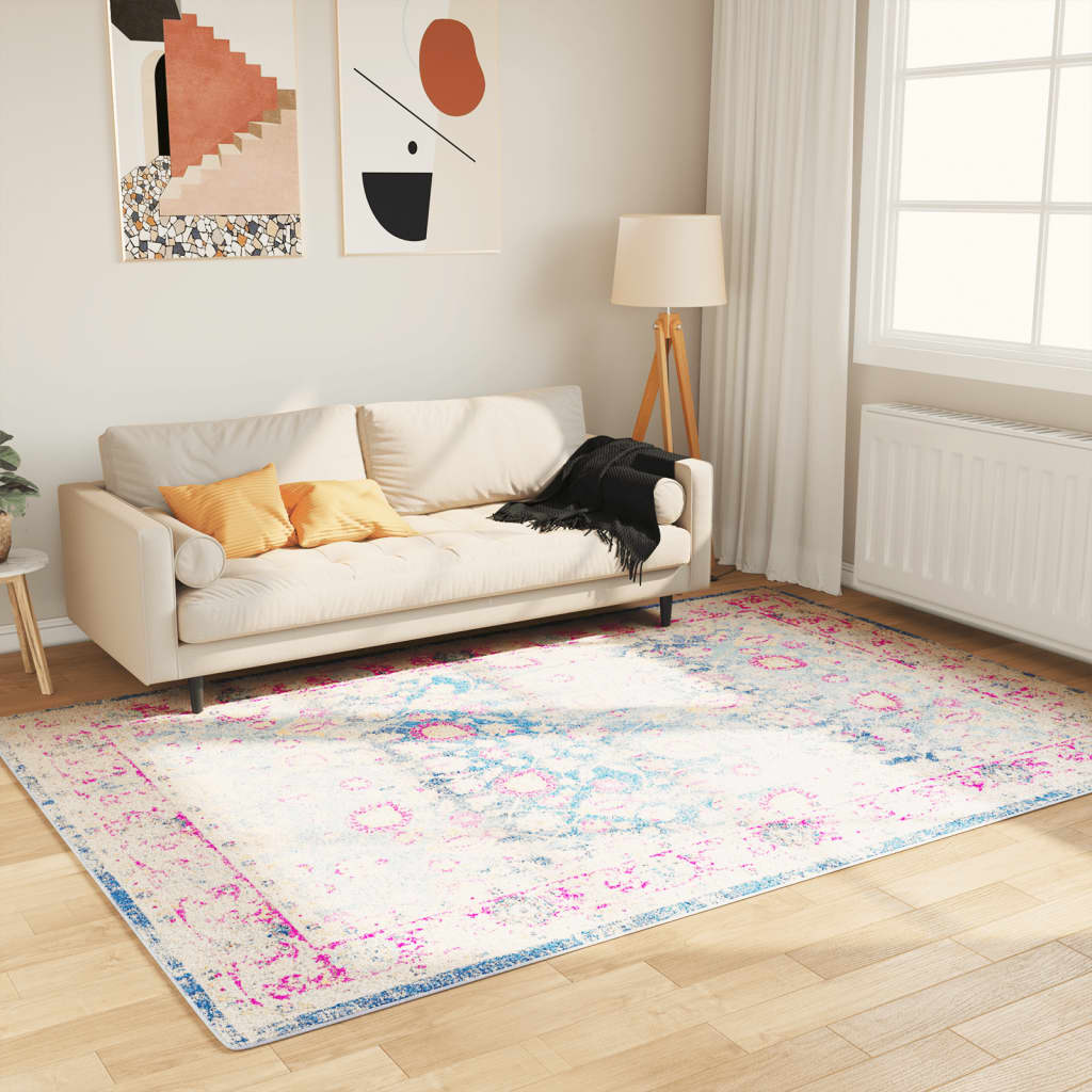 VidaXL Waschbarer, rutschfester Teppich 160x230 cm Mehrfarbig