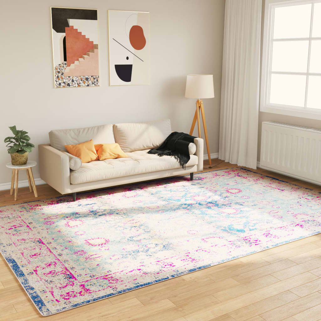 VidaXL Teppich waschbarer Anti-Rutsch 190x300 cm mehrfarbig