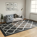 Vidaxl vloerkleed wasbaar 190x300 cm zwart en wit