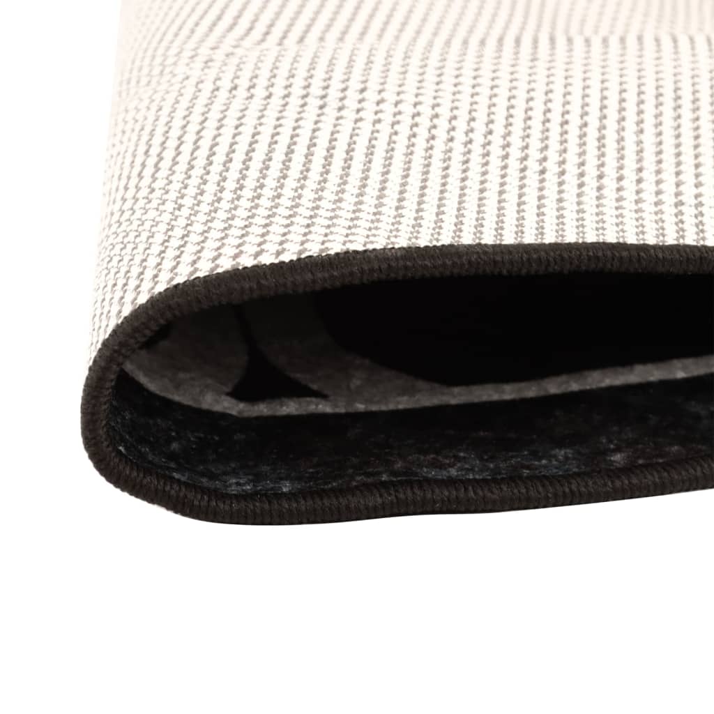 VidaXL Waschbarer, rutschfester Teppich ø 120 cm Schwarz-Weiß