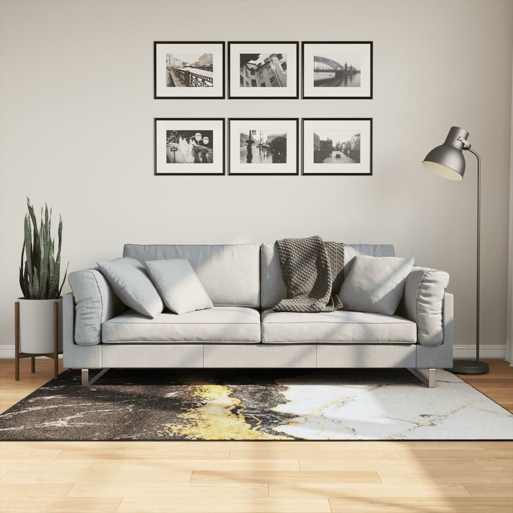 VidaXL Waschbarer, rutschfester Teppich 120x180 cm Mehrfarbig