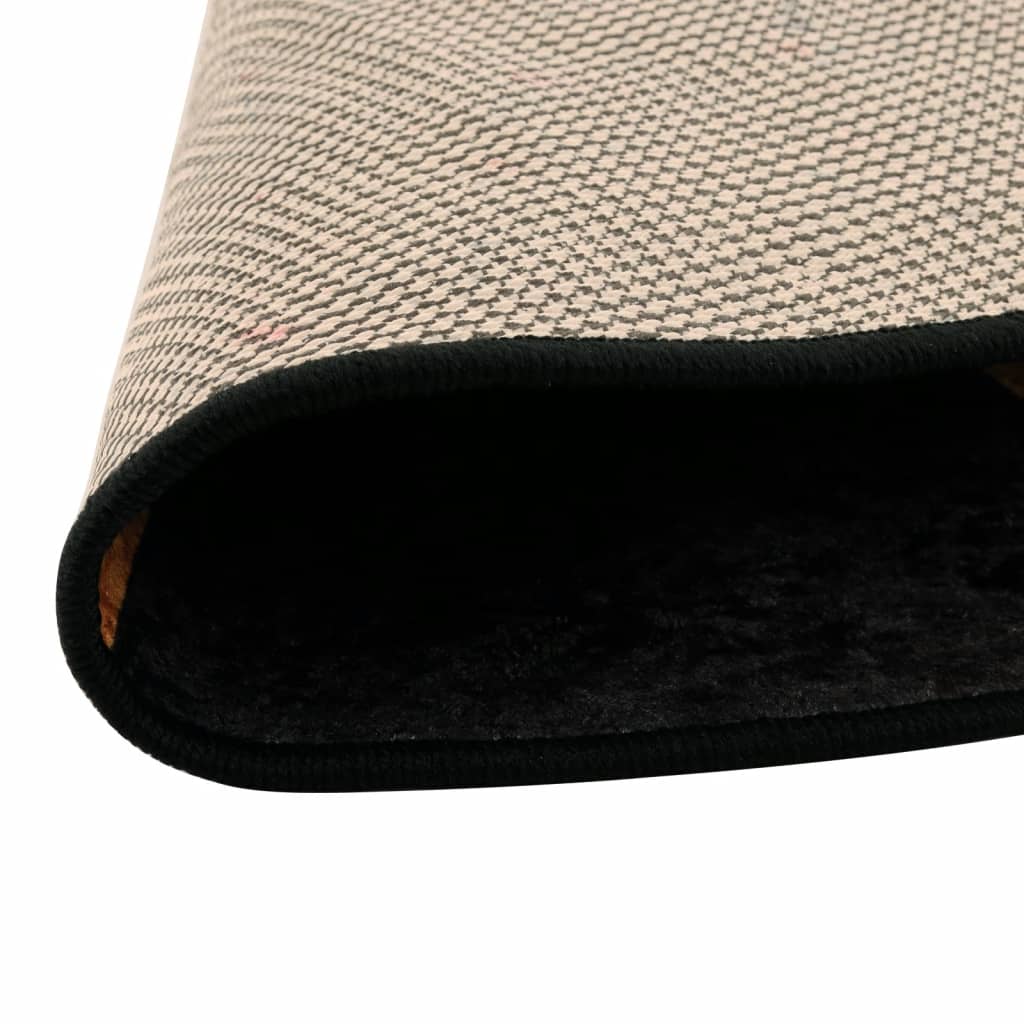VidaXL Waschbarer, rutschfester Teppich ø 120 cm Schwarz und Gold