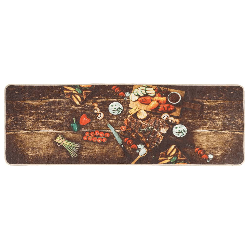 VidaXL Küchenmatte, waschbar, rutschfest, 60 x 180 cm, mehrfarbig