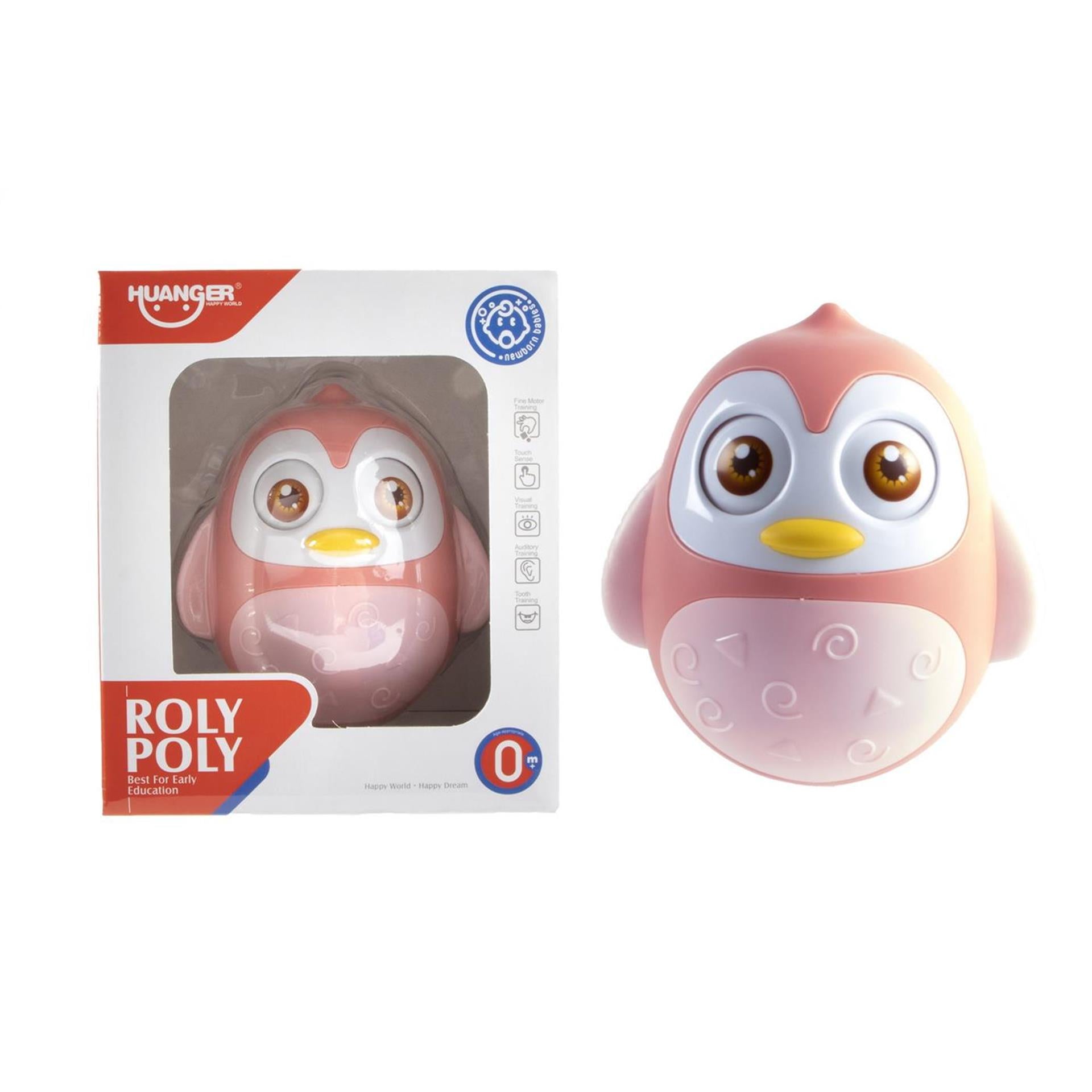 Tuimelaar pinguïn roze 12cm