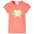 VidaXL Kindershirt 92 koraalkleurig