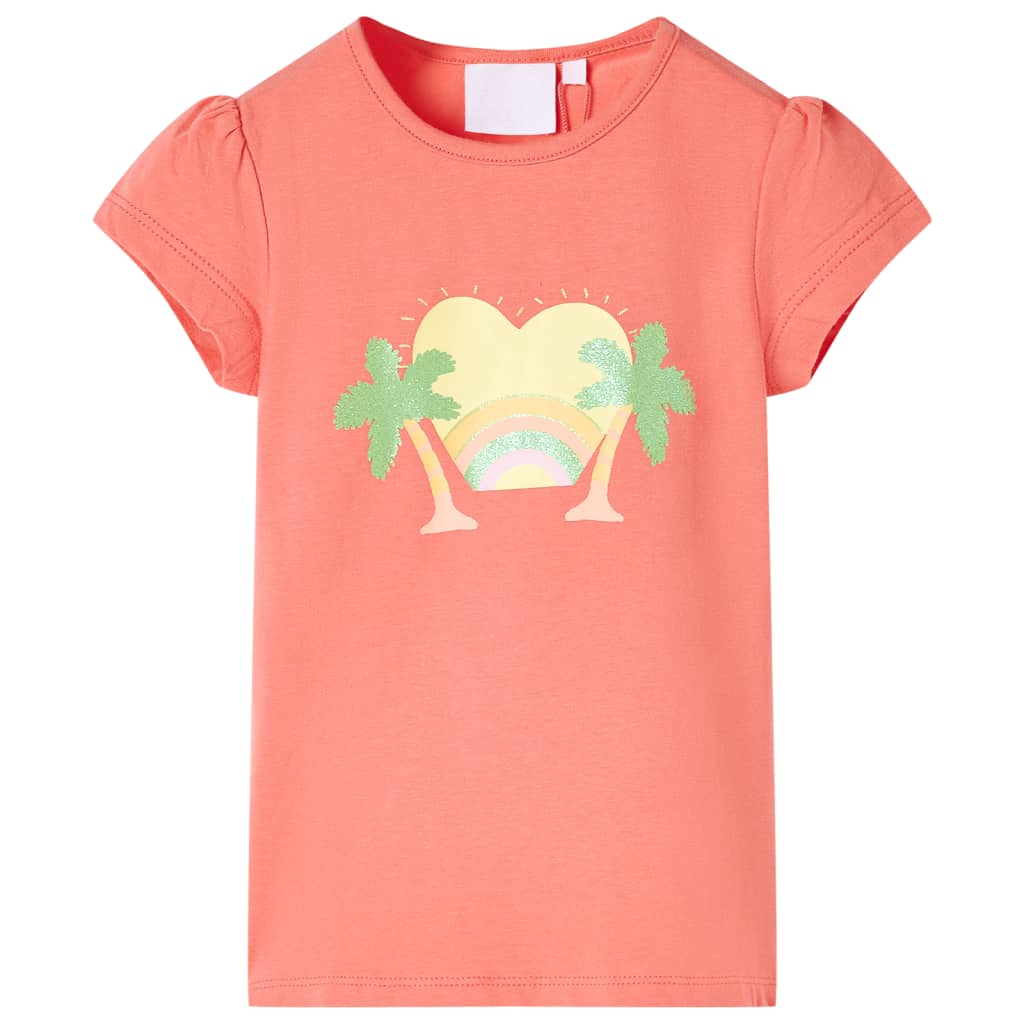 Vidaxl kindershirt 116 koraalkleurig