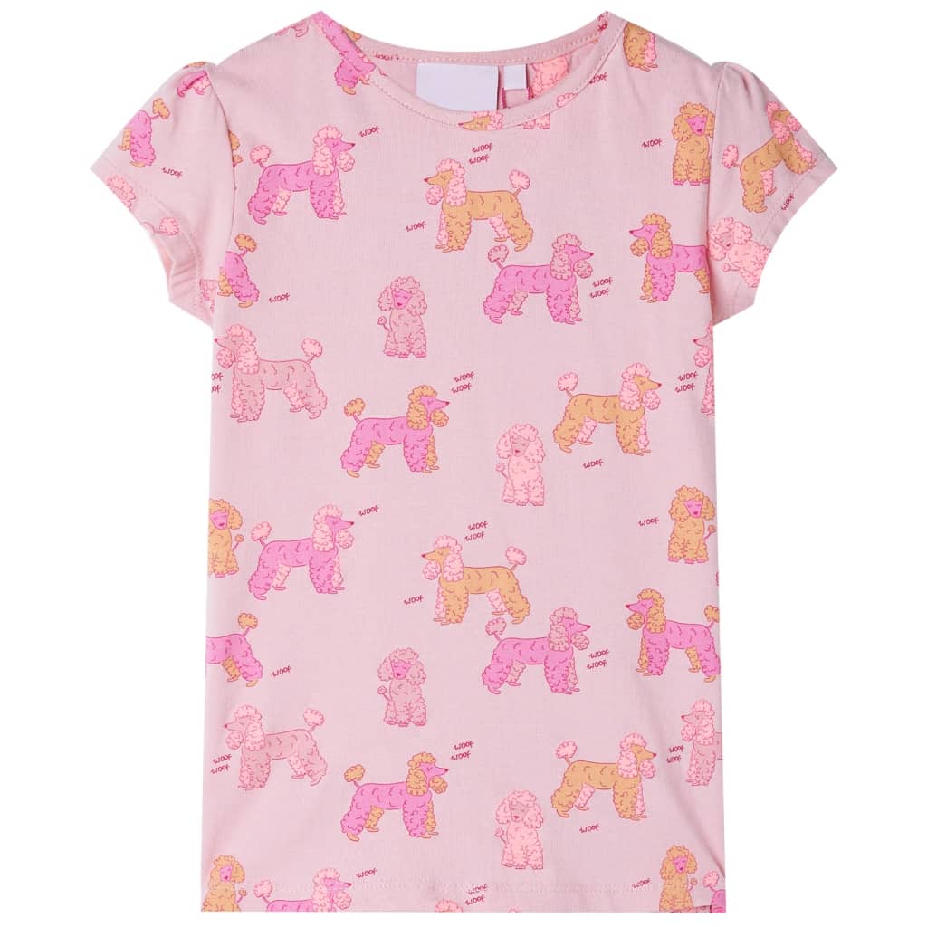 Vidaxl kinderpyjama met korte mouwen 140 lichtroze
