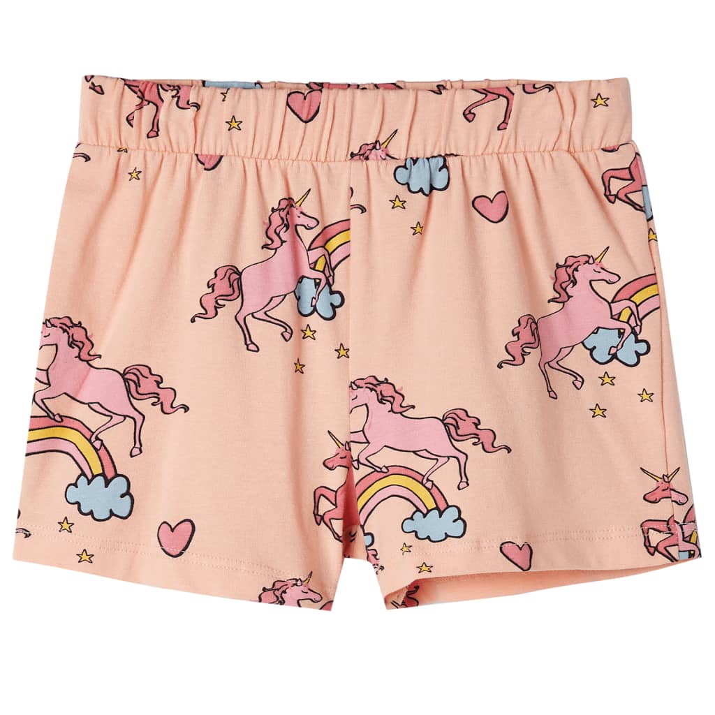 Vidaxl kinderpyjama met korte mouwen 104 lichtoranje