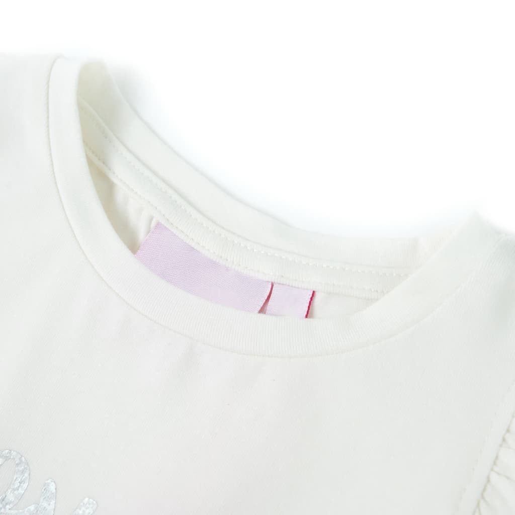 Vidaxl kindershirt met mouwen met ruches 116 wit