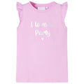 Vidaxl kindershirt met ruches aan de mouwen 116 lila