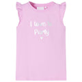 Vidaxl kindershirt met ruches aan de mouwen 140 lila