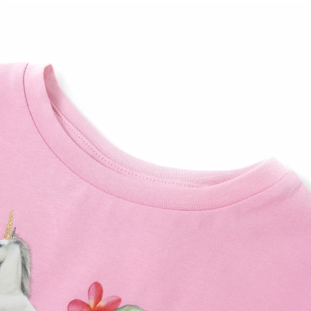 Vidaxl kindershirt met korte mouwen 116 felroze