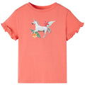 Vidaxl kindershirt met korte mouwen 104 koraalkleurig