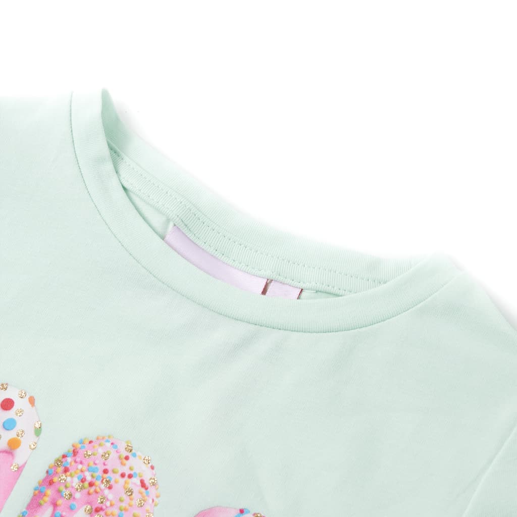 Vidaxl kindershirt 140 lichtmint