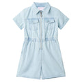 Vidaxl kinderonesie met korte mouwen 92 zachtblauw
