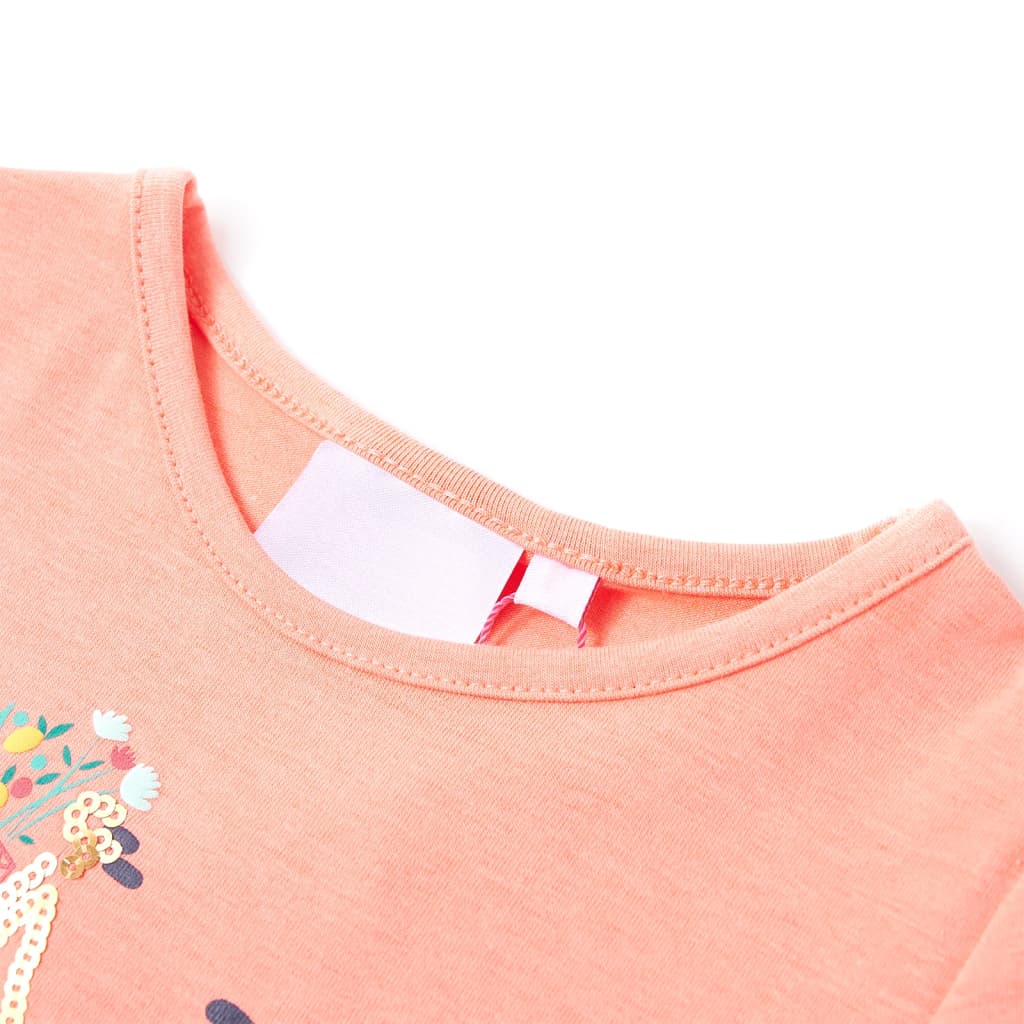 Vidaxl kindershirt 116 neonkoraal