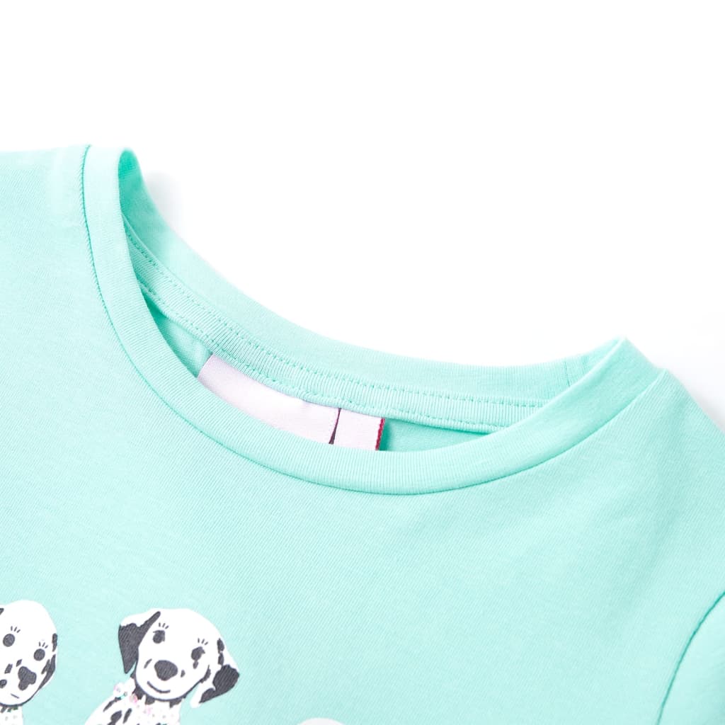 Vidaxl kindershirt 116 lichtmint