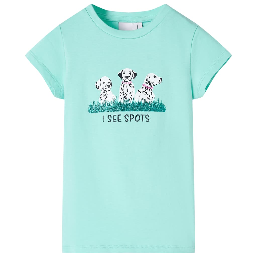 Vidaxl kindershirt 128 lichtmint