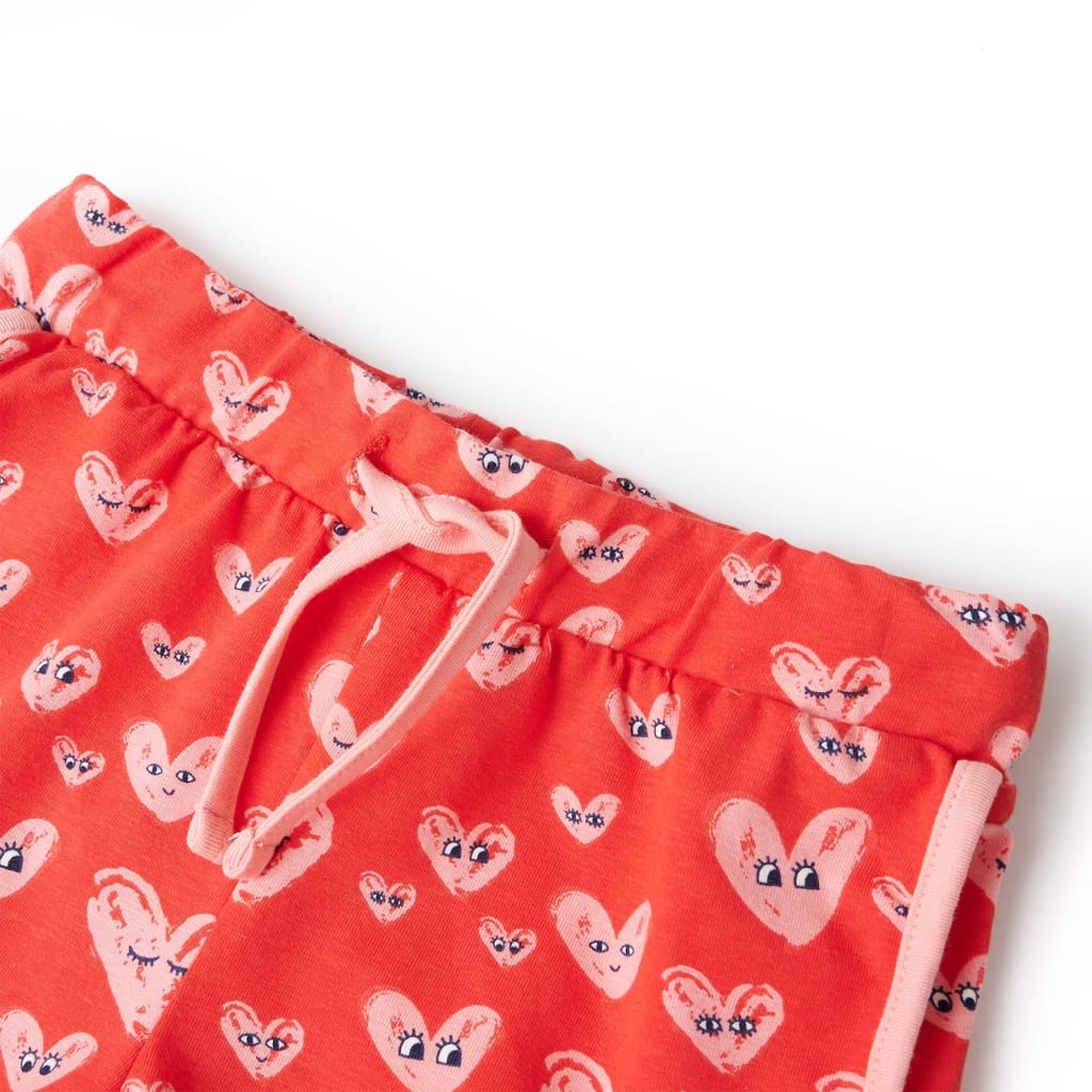 Vidaxl kindershort met trekkoord 128 rood