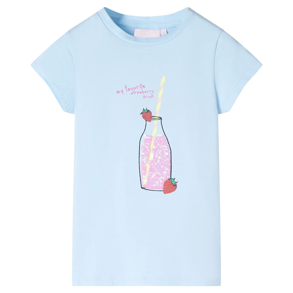 Vidaxl kindershirt 128 zachtblauw