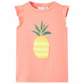 Vidaxl kindershirt 128 neonkoraal