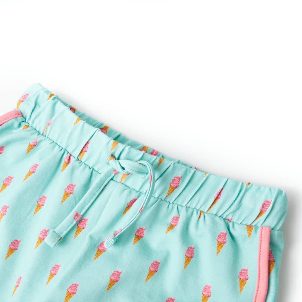 Vidaxl kindershorts met trekkoord 128 lichtmintkleurig