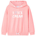 Vidaxl kindertrui met capuchon 116 felroze