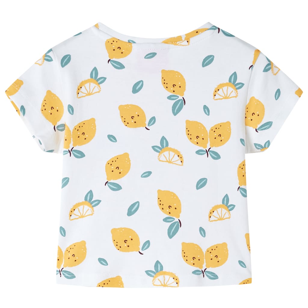 Vidaxl kindershirt met knoop in de zoom 92 ecru