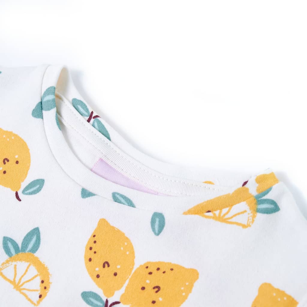 Vidaxl kindershirt met knoop in de zoom 92 ecru