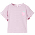 Vidaxl kindershirt met mouwen met ruches 116 lila