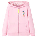 Vidaxl kindervest met capuchon en rits 104 felroze