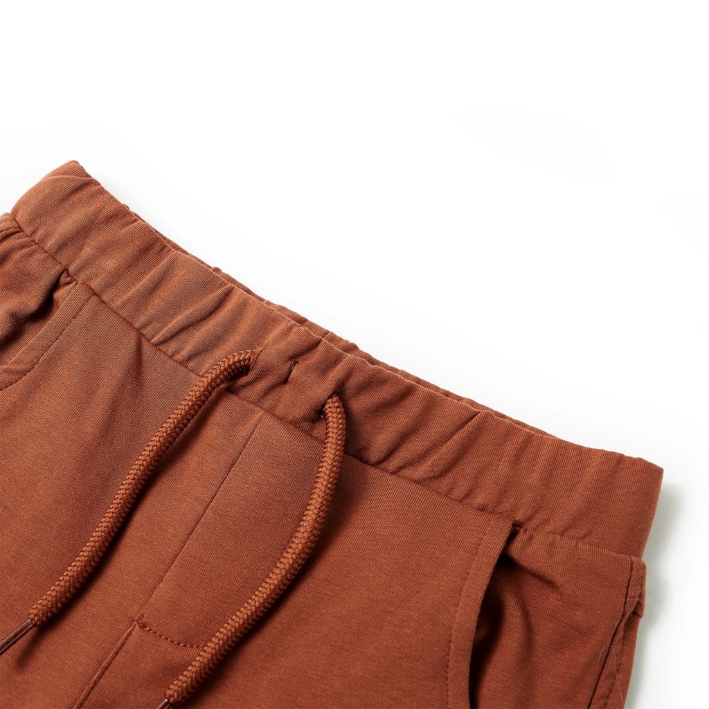 Vidaxl kindershort met trekkoord 92 bruin