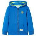 Vidaxl kindervest met capuchon en rits 116 blauw