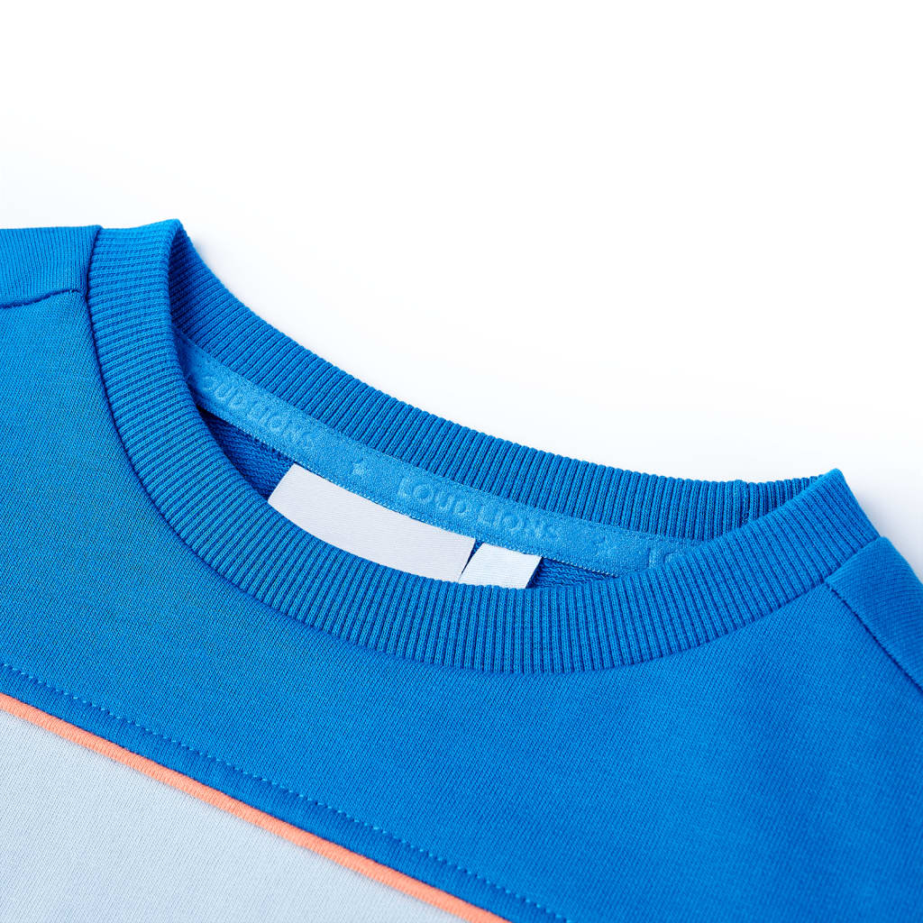 Vidaxl kindertrui 140 felblauw en lichtblauw