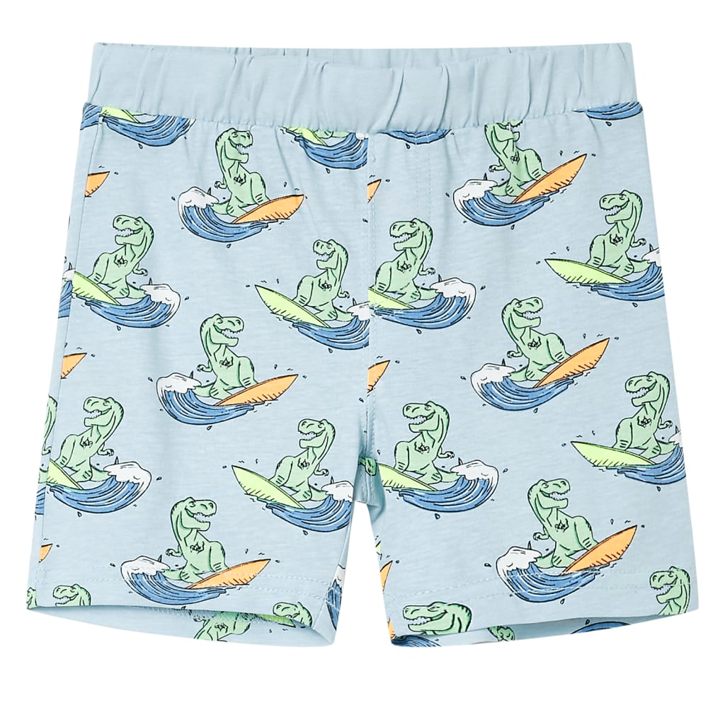 Vidaxl kinderpyjama met korte mouwen 116 lichtblauw