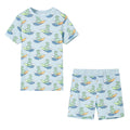 Vidaxl kinderpyjama met korte mouwen 128 lichtblauw