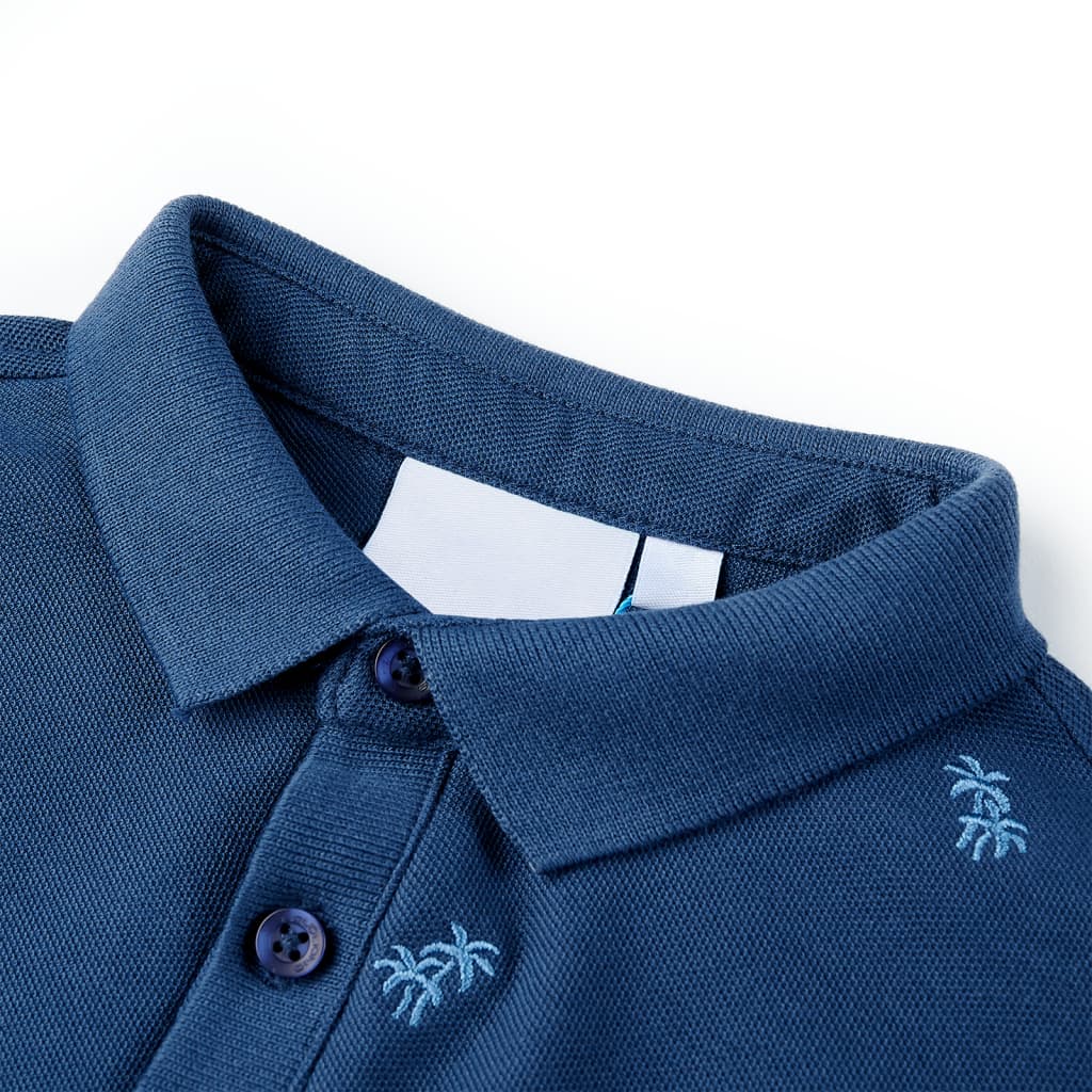 Vidaxl kinderpoloshirt 128 donkerblauw