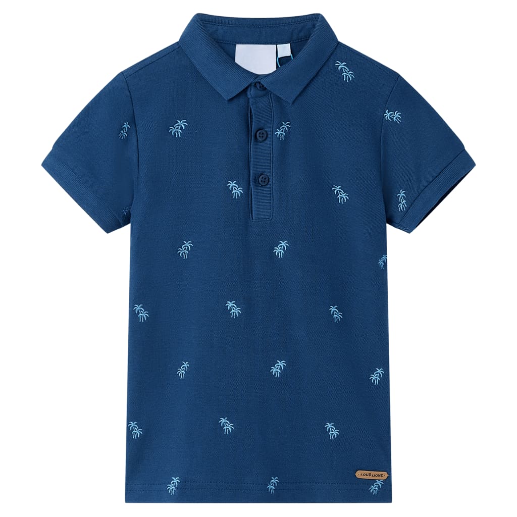 Vidaxl kinderpoloshirt 140 donkerblauw