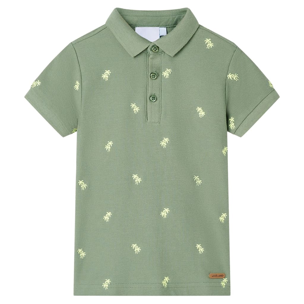 Vidaxl kinderpoloshirt 92 kakikleurig