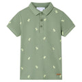 Vidaxl kinderpoloshirt 128 kakikleurig