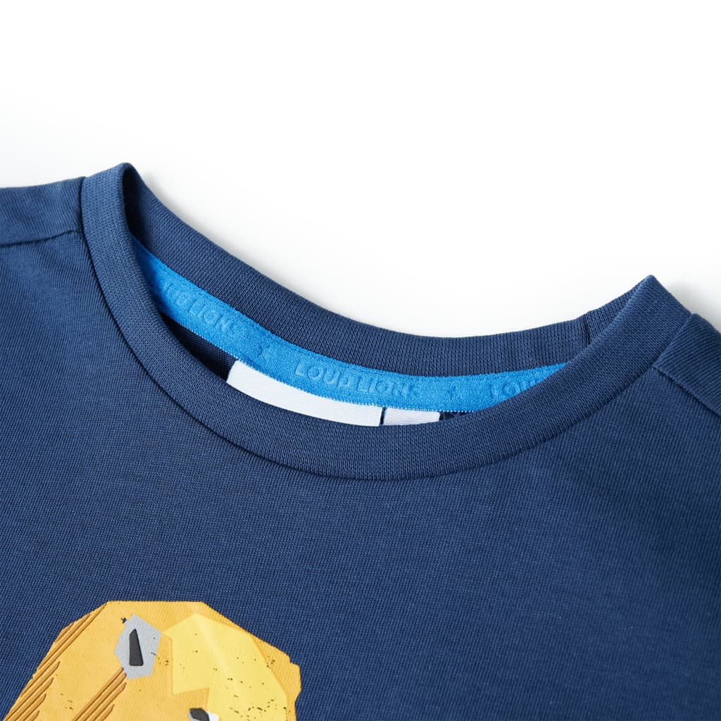 Vidaxl kindershirt 128 donkerblauw