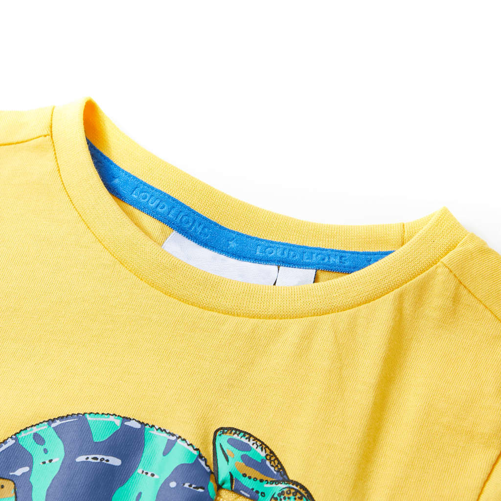 Vidaxl kindershirt met korte mouwen 140 lichtokerkleurig