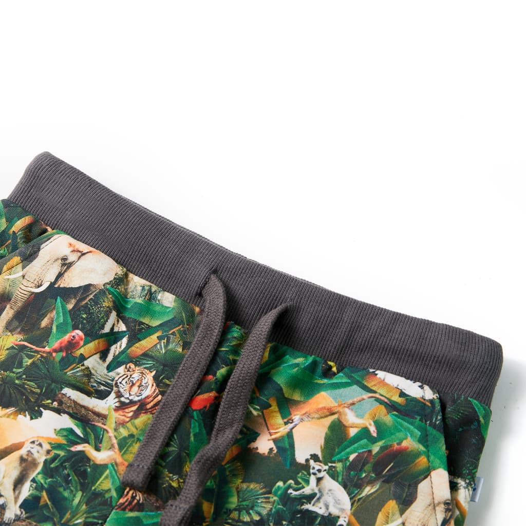 Vidaxl kindershorts met trekkoord 104 oudpetrol