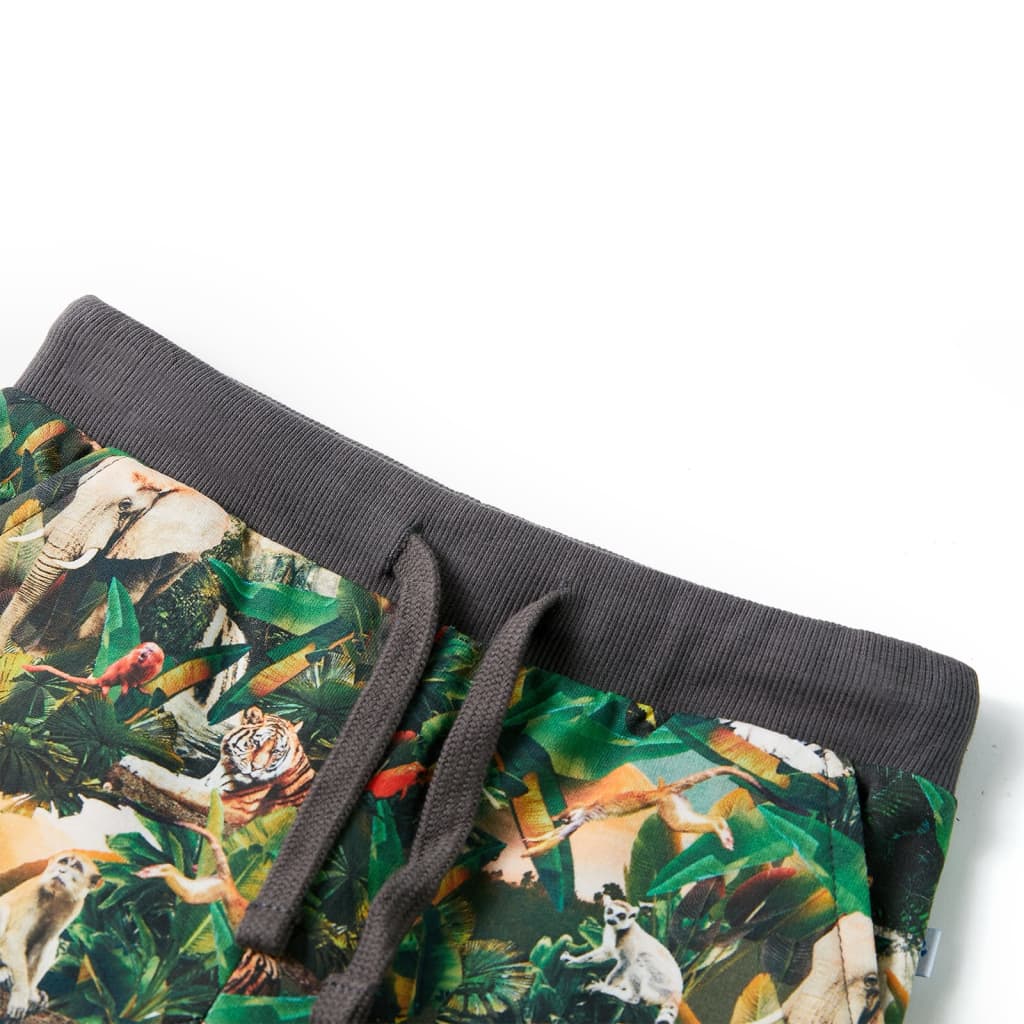 Vidaxl kindershorts met trekkoord 128 oudpetrol